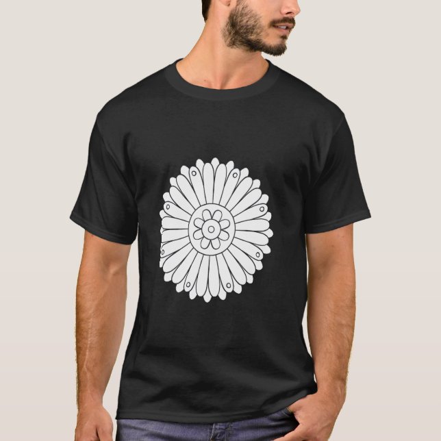 Camiseta Libro para Colorear Flor (Anverso)