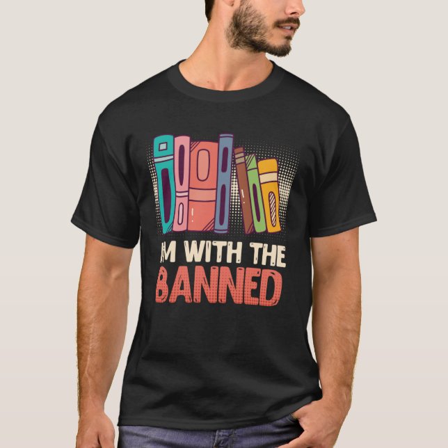 Camiseta Libro que estoy con el librogusano prohibido leyen (Anverso)