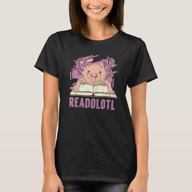 Camiseta Libro Readolotl Leyendo Animal Exótico Anfibio Axo (Anverso)
