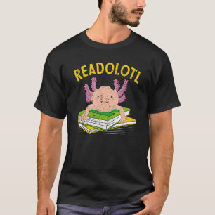 Camiseta Libro Readolotl Leyendo Animal Salamander Amphibia