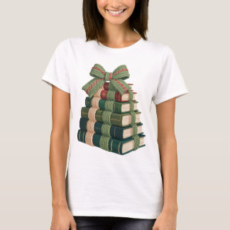Camiseta Libro Retro de Navidad Árbol Gráfico Festivo Vinta