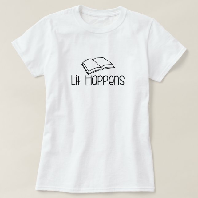 Camiseta Libro Sucede Libro Divertido Amante (Diseño del anverso)