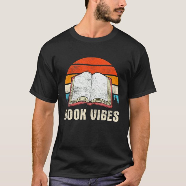 Camiseta Libro Vibes libro Bookworm Leer libros de amor (Anverso)