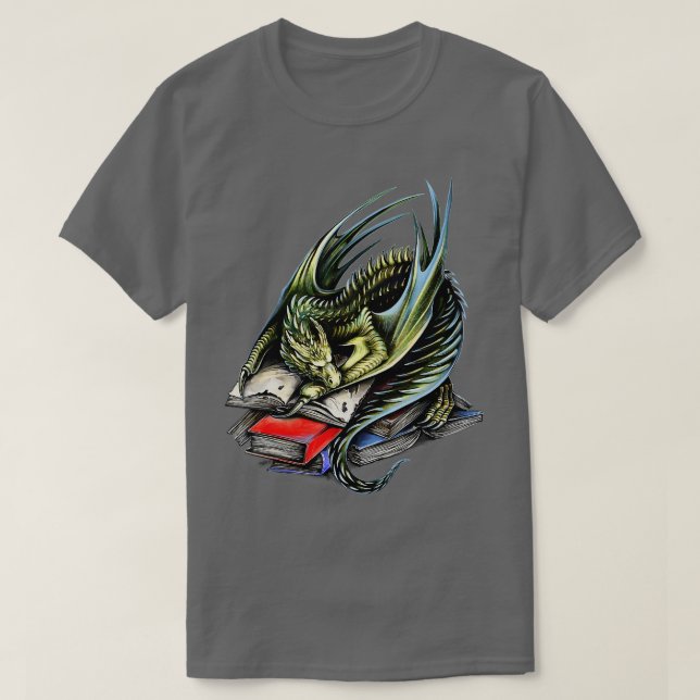 Camiseta Libro Wyrm Magic Dragon libro Worm Leading Tee (Diseño del anverso)