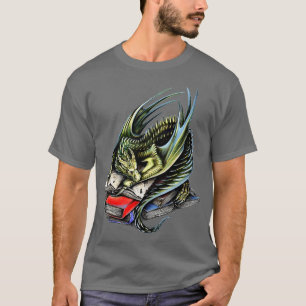 Camiseta Libro Wyrm Magic Dragon libro Worm Leading Tee