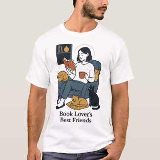 Camiseta Libro y Gatos