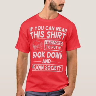 Camiseta Libro y novela divertidos de la sociedad