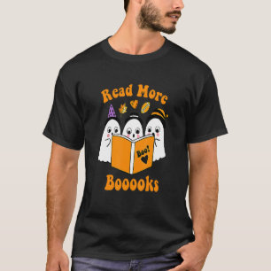 Camiseta Libros adorables Fantasma Leer más libros Profesor