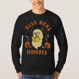 Camiseta Libros adorables Fantasma Leer más libros Profesor