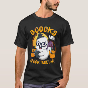 Camiseta Libros adorables libros fantasma leyendo profesor