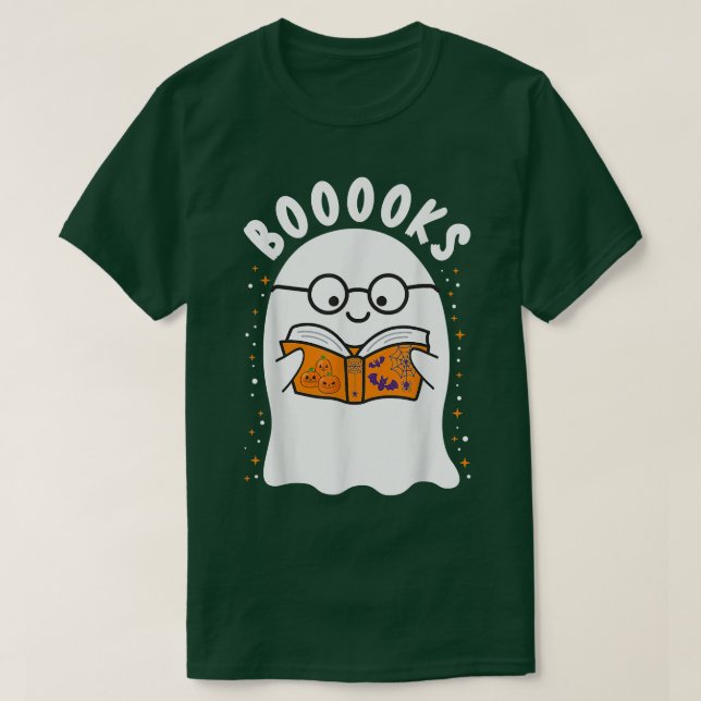 Camiseta Libros adoran libro fantasma leyendo profesor de H (Diseño del anverso)