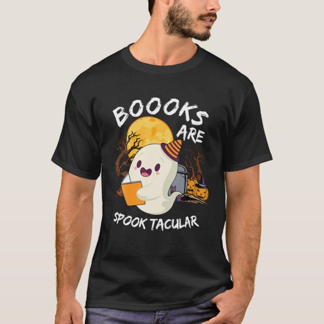 Camiseta Libros albergan divertida biblioteca de libros de  (Anverso)