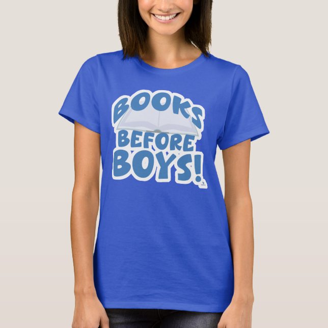 Camiseta Libros antes del lema de diversión para niños (Anverso)