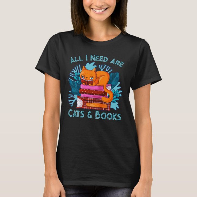 Camiseta Libros aprobados para gatos (Anverso)