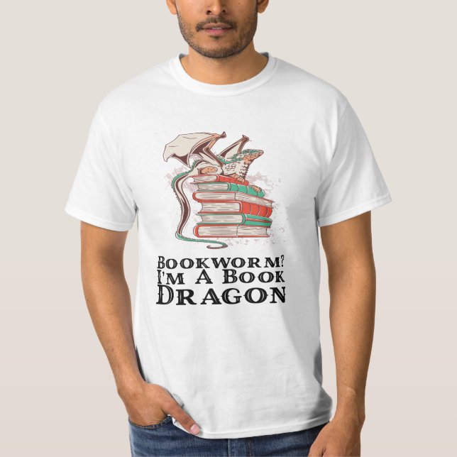 Camiseta Libros - ¿Bibliófilo? Soy un dragón de libros (Anverso)