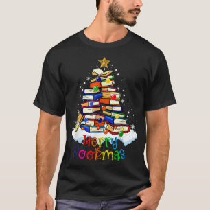Camiseta Libros bibliotecarios Lover Libros Árbol de Navida