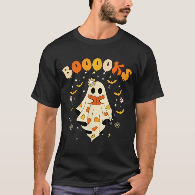 Camiseta Libros Bonitos Fantasma Leer Más Libros Profesor D (Anverso)