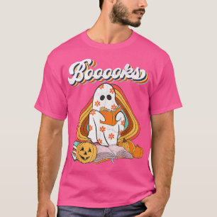 Camiseta ¡Libros! Cute fantasma leyendo libros de la biblio