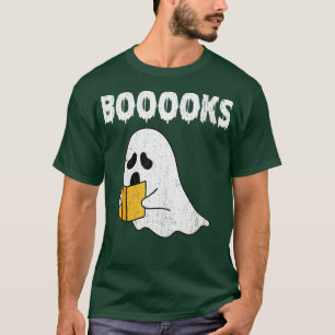 Camiseta ¡Libros! Cute fantasma leyendo libros de la biblio