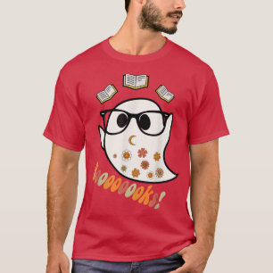 Camiseta ¡Libros! Cute fantasma leyendo libros de la biblio