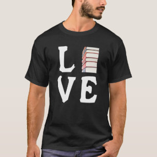 Camiseta Libros De Amor Libro Nerd Literary Tshirt Leer Reg