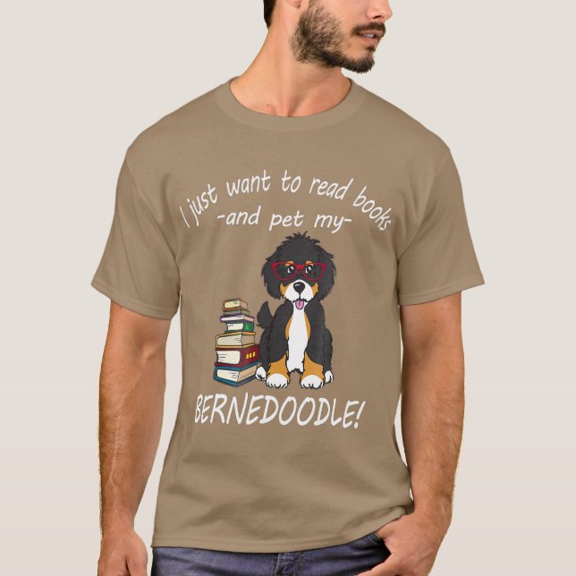 Camiseta Libros de Bernedoodle (Anverso)