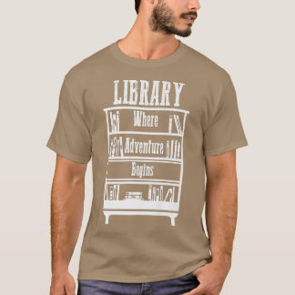 Camiseta Libros de biblioteca donde empieza la aventura