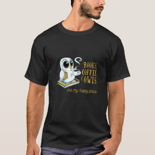 Camiseta libros de café owls leídos