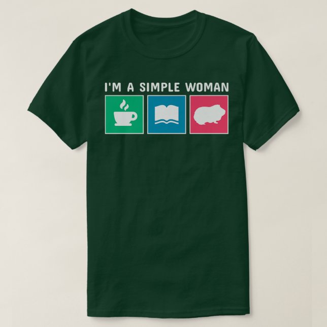 Camiseta Libros De Café Y Mascota De Cerdo De Guinea (Diseño del anverso)