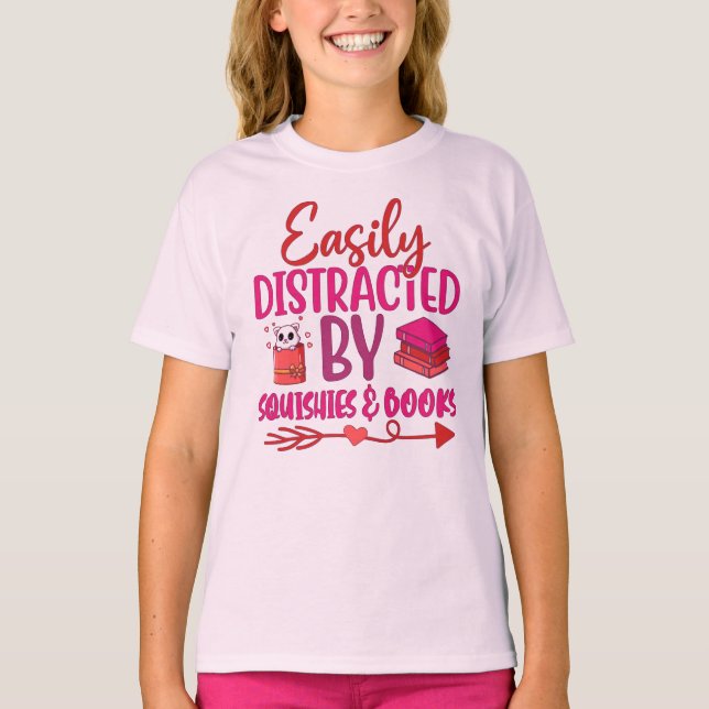 Camiseta Libros de calamares fácilmente distrados (Anverso)