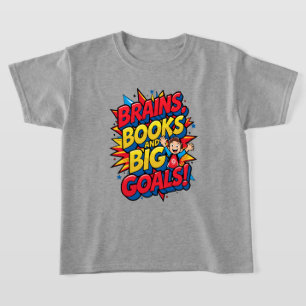 Camiseta Libros de cerebros y grandes objetivos - Diversión