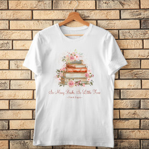 Camiseta Libros de citas personalizadas y rosas rosadas vin