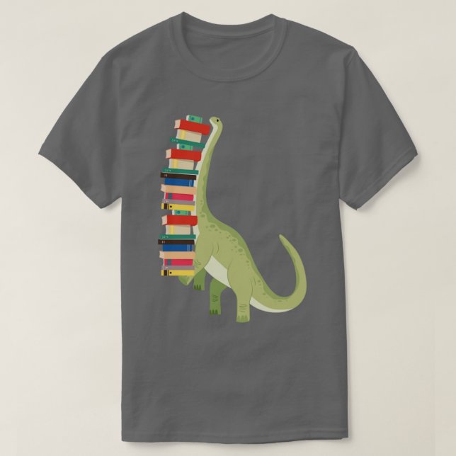 Camiseta Libros de Dinosaurios leyendo (Diseño del anverso)