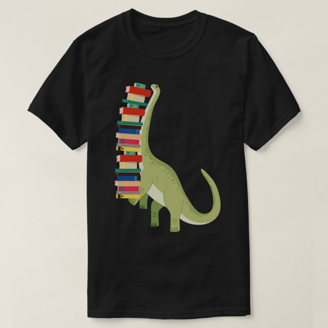 Camiseta Libros de Dinosaurios leyendo (Diseño del anverso)