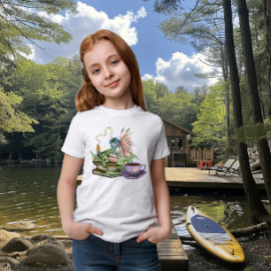 Camiseta Libros de Dragón Hada Amistad Té 