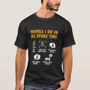 Camiseta Libros de Dragón leyendo cosas que hago en mi tiem