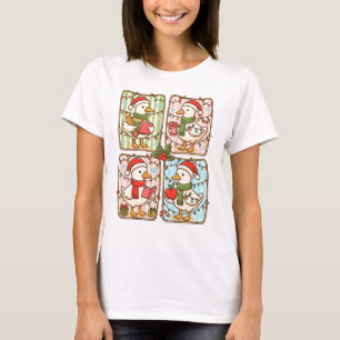 Camiseta Libros de ganso de maestro de Navidad Lápiz Manzan