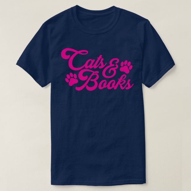 Camiseta Libros de gatos (Diseño del anverso)