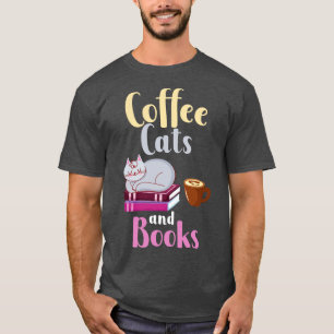 Camiseta Libros de Gatos de Café 1