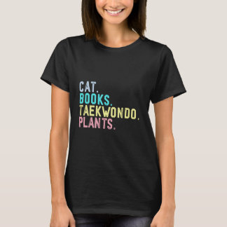 Camiseta Libros de gatos divertidos Taekwondo Artes Marcial