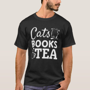 Camiseta Libros De Gatos Té I Libro Leer El Lover Del Libro