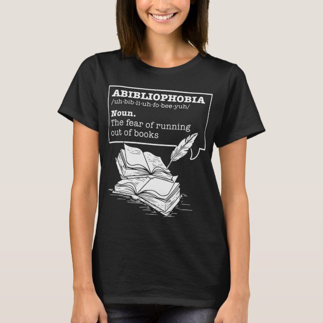 Camiseta Libros de gusanos de biblioteca de definición de A (Anverso)