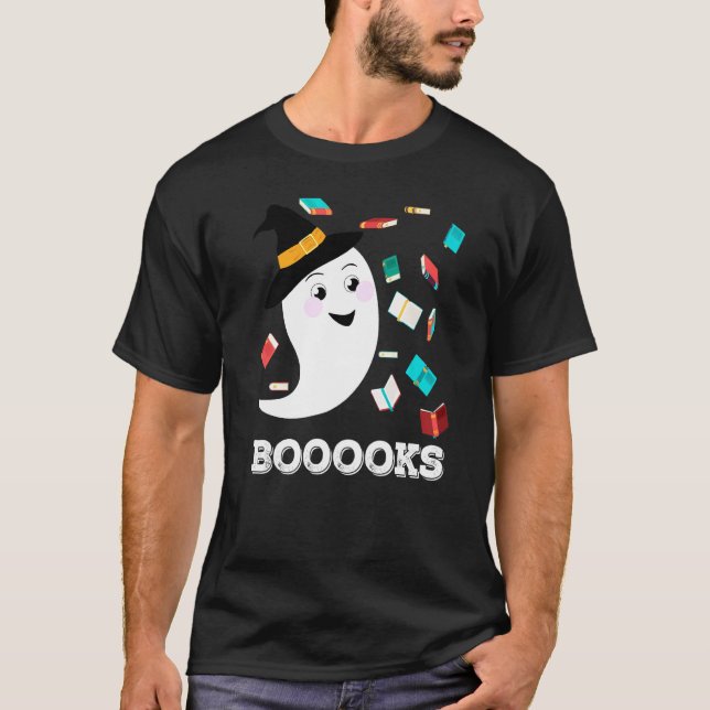 Camiseta Libros De Halloween Bibliotecario Flamante De Fant (Anverso)