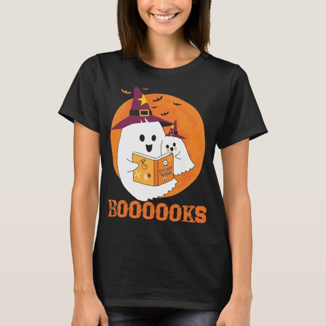 Camiseta Libros de Halloween Leer libros Leer libros Leer (Anverso)