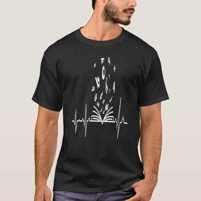 Camiseta Libros de Heartbeat Leer Libro de Bookworm Leer (Anverso)