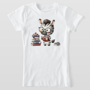 Camiseta Libros de lectura de cebra.