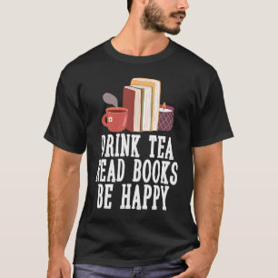 Camiseta Libros de lectura de té para beber 23