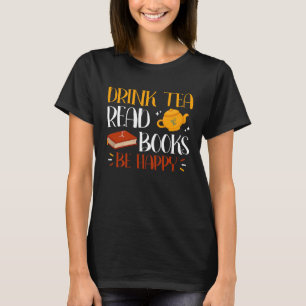 Camiseta Libros de lectura de té para beber 26