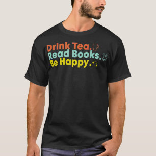 Camiseta Libros de lectura de té para beber 4