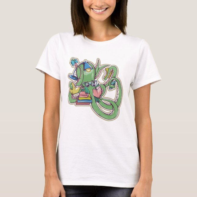 Camiseta Libros de lectura del pulpo (Anverso)